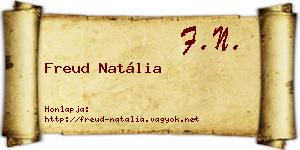 Freud Natália névjegykártya