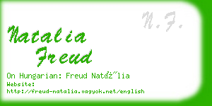 natalia freud business card